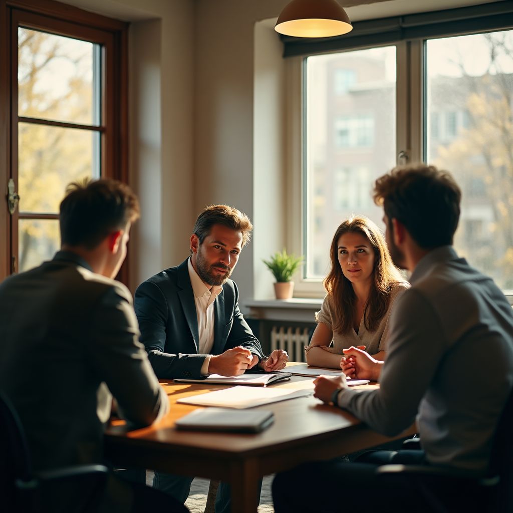 Fundadores de Docilus en la primera oficina